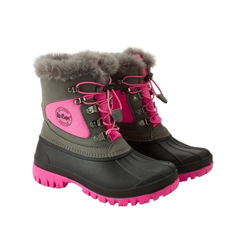 Lee Cooper winter boots for girls, insulated, pink