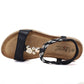 Women's black elastic strap sandals S.Barski KV61-6051 S.Barski