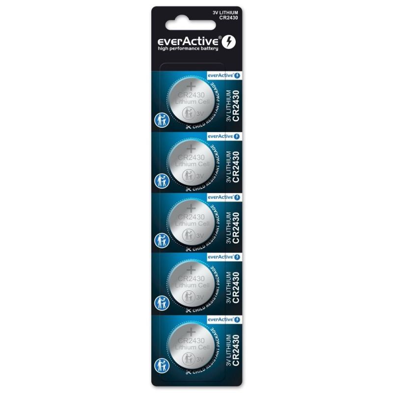 EVERACTIVE CR2430 LITHIUM BATTERIES BLISTER 5 PCS CR24305BL Baterie, akumulatorki i ładowarki/Baterie Your Sports Performance