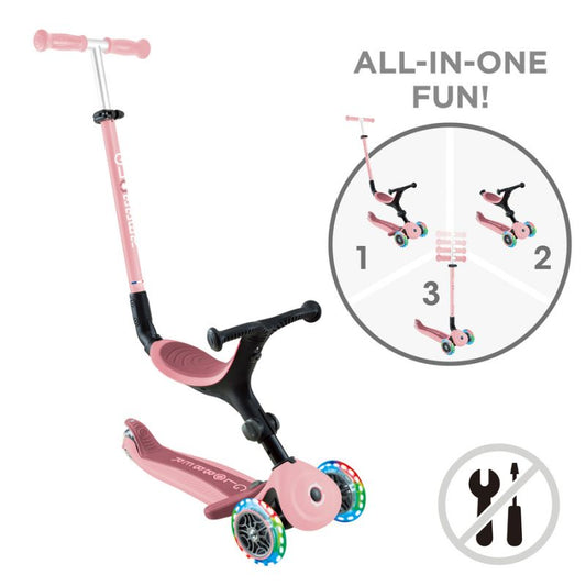 Scooter with ride-on seat GO•UP ACTIVE LIGHTS (744-210) Accessories/Skating/Hulajnogi/Traditional/For kids/Globber Your Sports Performance