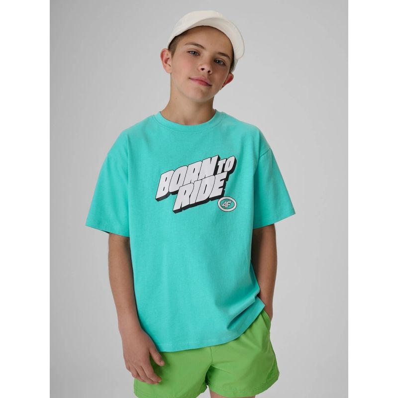 Boy's cotton T-shirt 4F 4FJRSS26TTSHM4174-047S