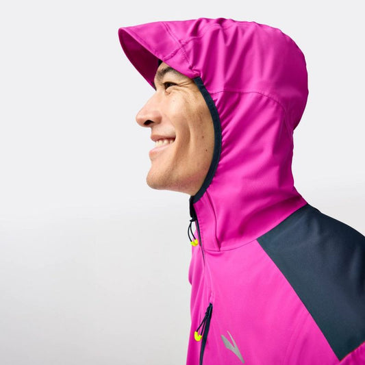 Men's High Point Waterproof Jacket 2 Pink Running Jacket Brooks/Kurtki Your Sports Performance