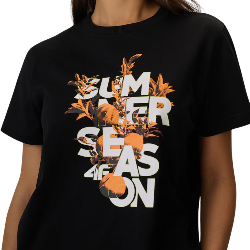 Women's T-shirt 4F F2721 deep black 4FWSS26TTSHF2721 20S