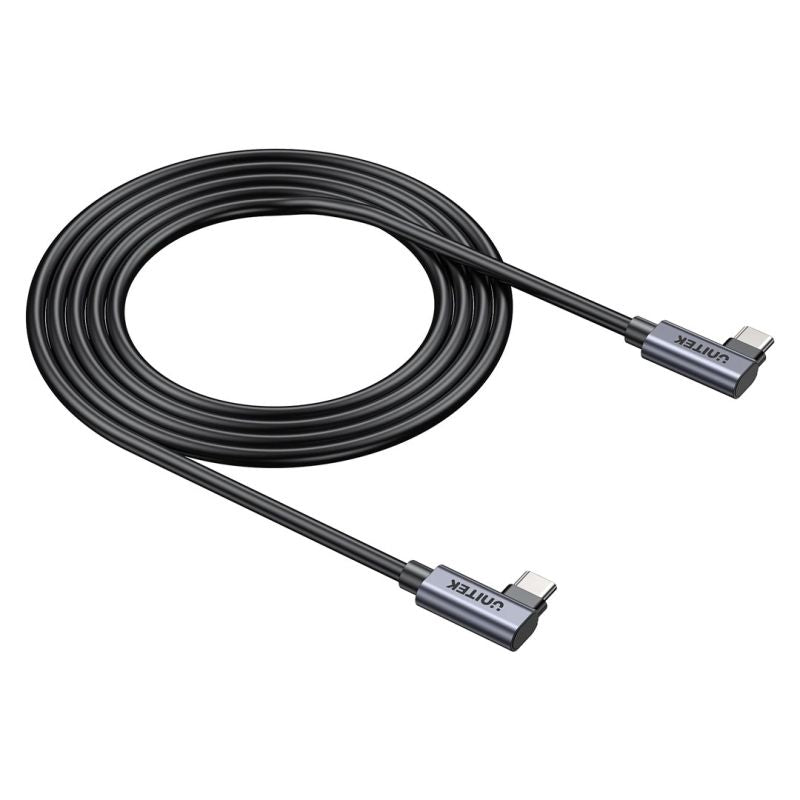 UNITEK USB-C CABLE ANGLED 90°/90° PD 100W M/M 0.5M Kable i adaptery/Kable USB Your Sports Performance