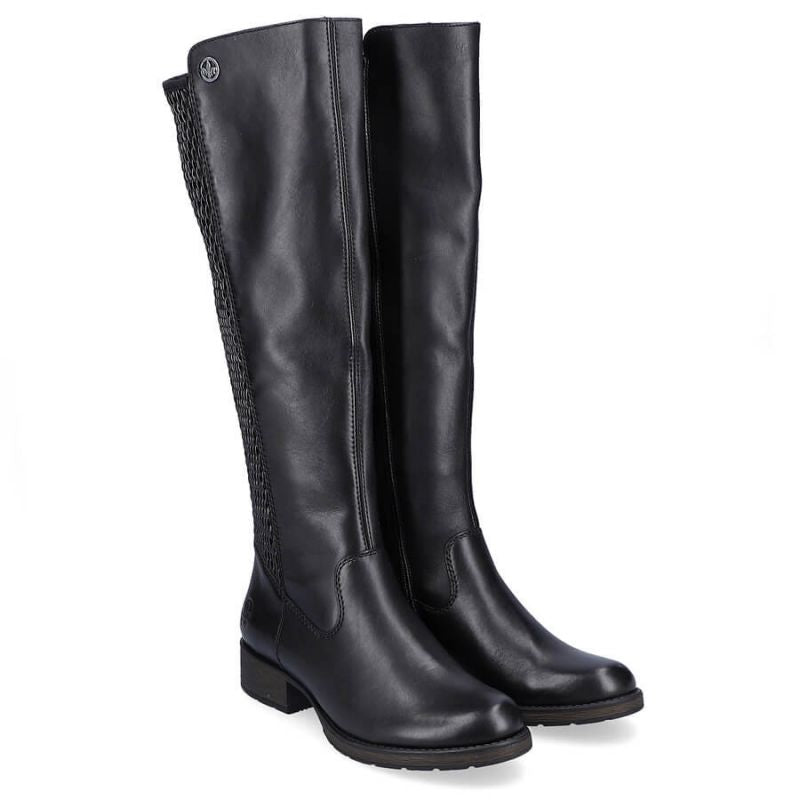 Leather boots Rieker W Z9591-00 black