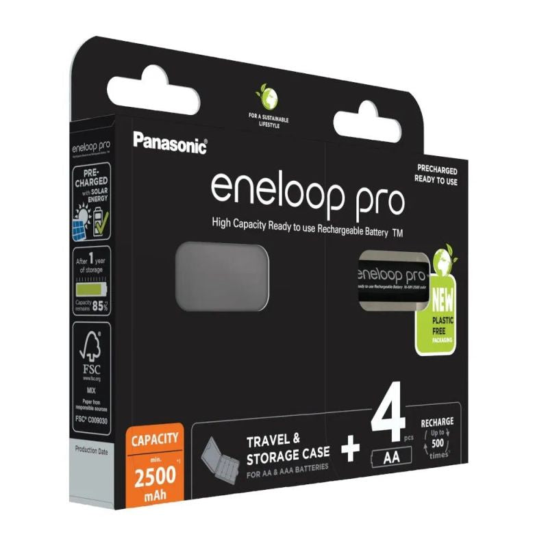 PANASONIC ENELOOP PRO AA 2500mAh 4 pcs + box Baterie, akumulatorki i ładowarki/Akumulatorki Your Sports Performance