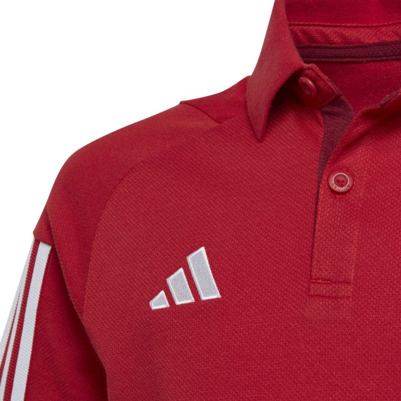 adidas Tiro 23 Competition Cotton Polo T-shirt for kids red HI4715 Clothing Your Sports Performance