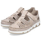Rieker W RKR651 beige leather openwork shoes with velcro Footwear/Lifestyle/Rieker Your Sports Performance