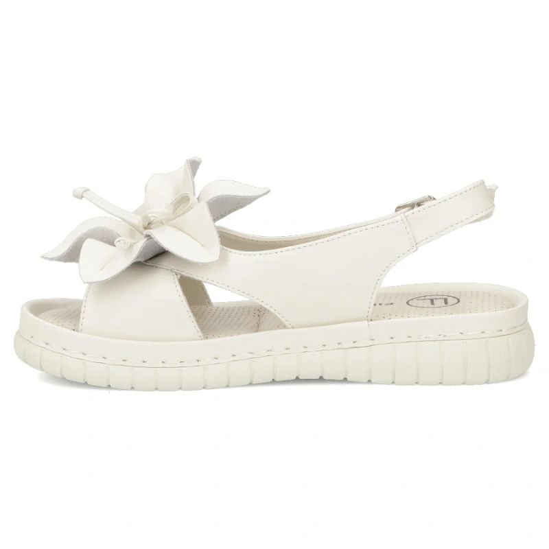 Women's beige leather wedge sandals Filippo DS6965
