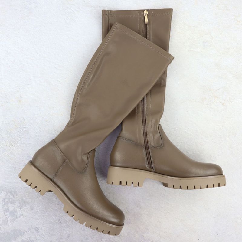 Women's khaki platform boots Potocki 25-12729 Footwear Your Sports Performance