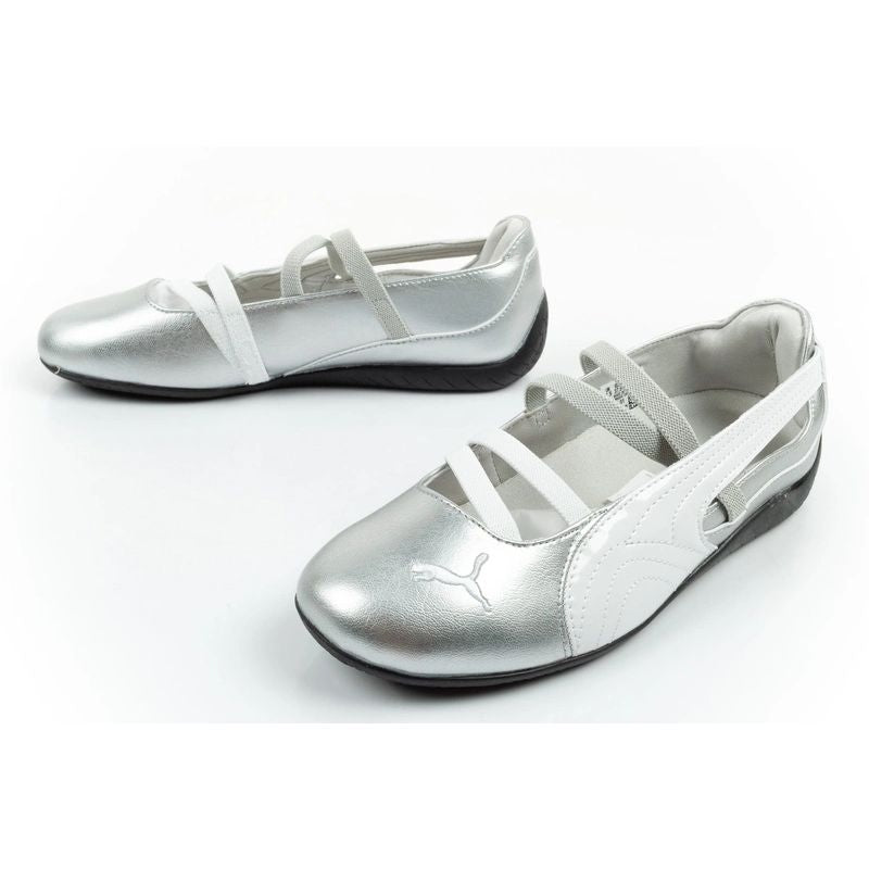 Puma women's sports shoes Speedcat Ballet silver ballet flats fashionable Puma