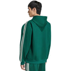 adidas Essentials 3-Stripes Fleece Hoodie men's green KZ1413