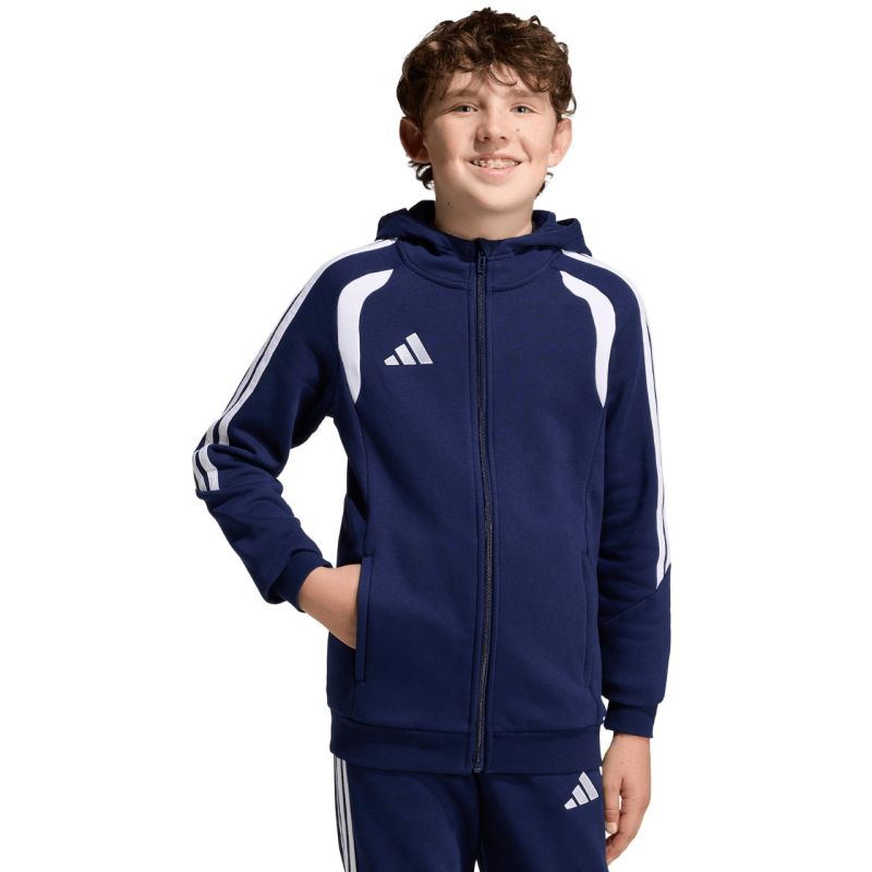 adidas Tiro 26 League Sweat Full Zip Hoodie for Kids Navy Blue KF3322