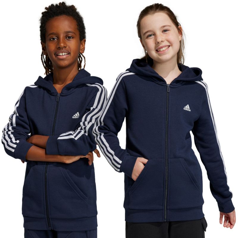 adidas Essentials 3-Stripes Fleece Full-Zip Hoodie Jr IC0600 Clothing/Lifestyle Adidas