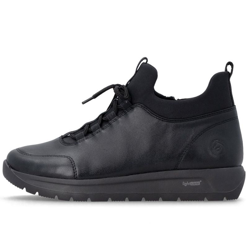 Women's leather insulated ankle boots black Remonte Rieker D2V06-35