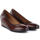 Women's brown wedge shoes Vinceza 58628 Vinceza