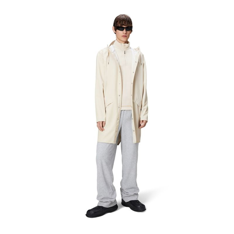 Rains long jacket unisex LONG JACKET W3 12020 26 DUNE Clothing Your Sports Performance
