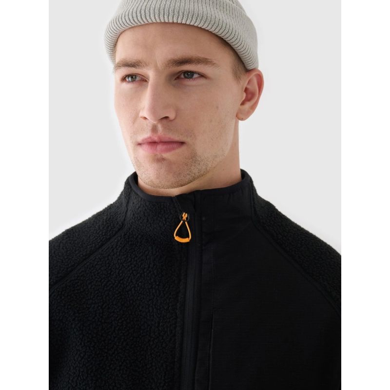 Men's sherpa fleece with stand-up collar 4F 4FRAW24TFLEM360-20S 4f