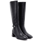 Black Sergio Leone KZ-31-S women's leather high-heeled boots