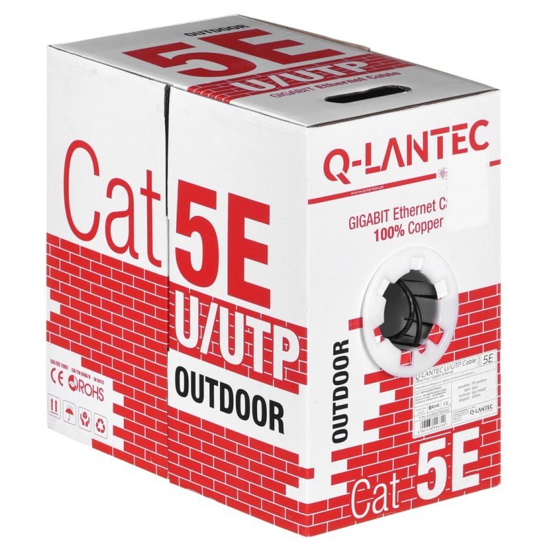 Q-LANTEC UTP network cable cat.5e PE OUTDOOR DRY 305m Kable, gniazda i wtyki/Kable sieciowe Your Sports Performance