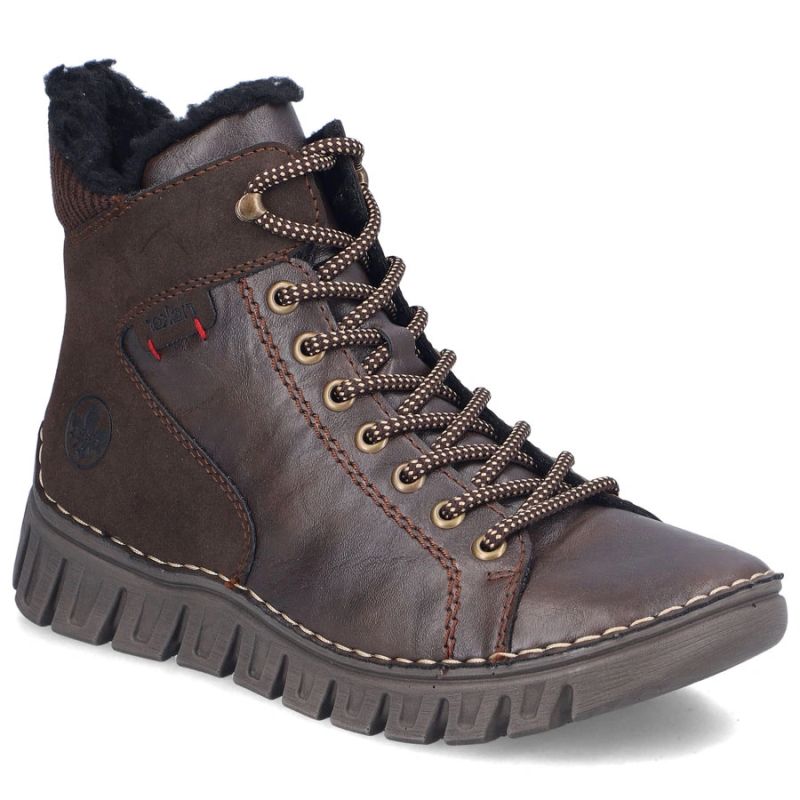 Comfortable Women’s Ankle Boots in Chocolate Brown Rieker 57512-25