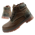 Wrangler Allan Mid men's boots Chelsea boots elegant leather green brown Wrangler
