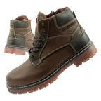 Wrangler Allan Mid men's boots Chelsea boots elegant leather green brown Wrangler