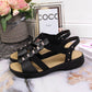 Black leather Roman sandals Rieker W 64580 Footwear/Outdoor Your Sports Performance