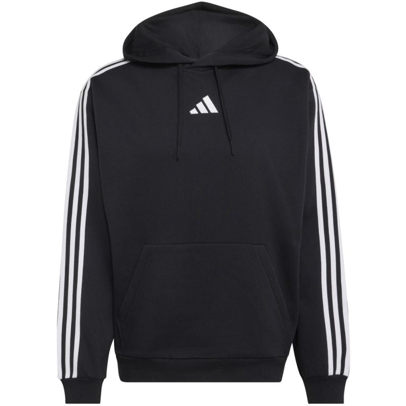 Men's adidas Essentials 3-Stripes Fleece Hoodie Black KY6602