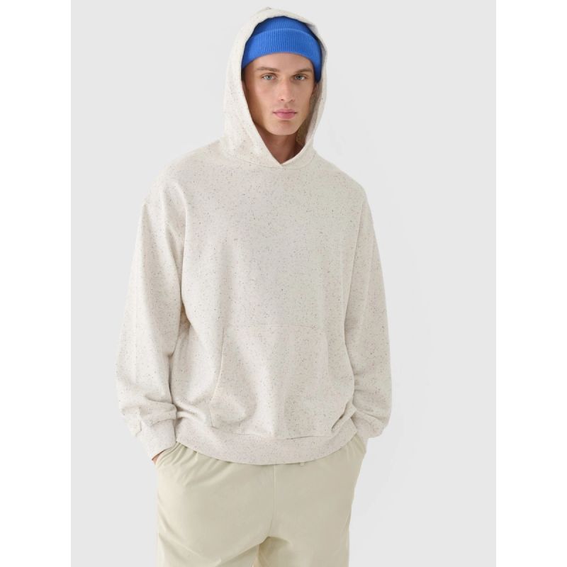 Men's sweatshirt with hood, open, 4F 4FWAW24TSWSM1310-11S *Kategoria tymczasowa Your Sports Performance