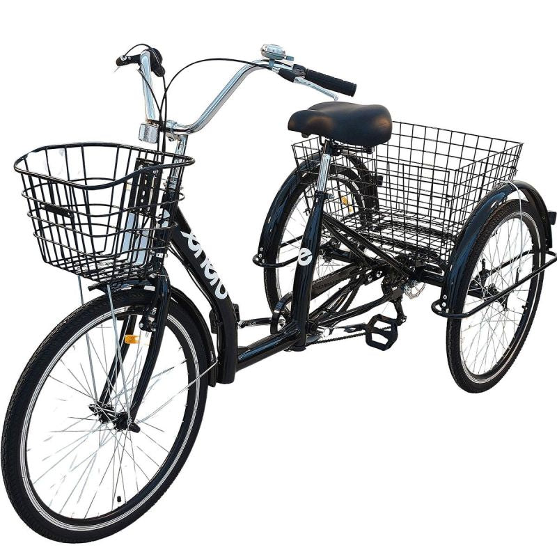 3-WHEEL BIKE 24 BLACK SHIMANO 7-SPEED LOWER FRAME 1060972 Sport/Rowery/Miejskie Ctb Your Sports Performance