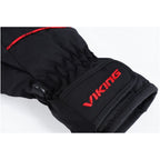 VIKING Kevin Ski Kids Children’s Ski Gloves, Black-Red