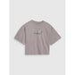 Girls' oversize printed crop top 4F 4FJRSS25TTSHF2587-83S *Kategoria tymczasowa Your Sports Performance
