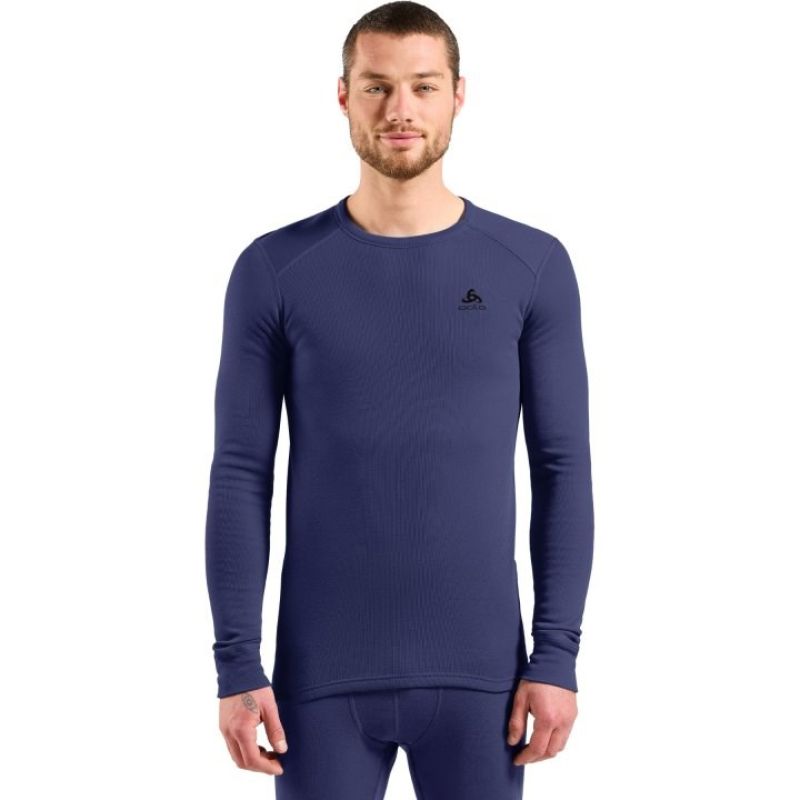 Odlo BL TOP crew neck l/s MERINO 260 long sleeve thermal underwear size M Blue Odzież militarna/Bielizna termoaktywna Your Sports Performance