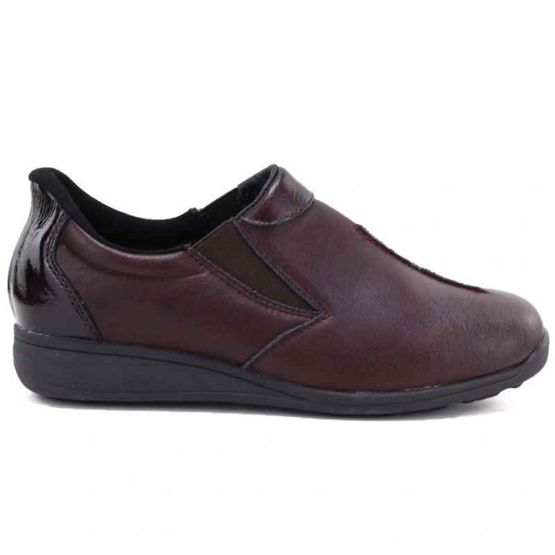 Women’s Burgundy Leather Wedge Shoes M.Daszyński SFY2647-5