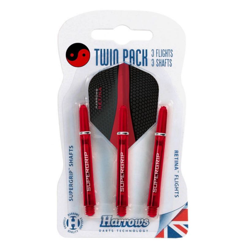 Harrows Twin Pack Supergrip Shafts + Retina Feathers HS-TNK-000013683 Accessories/Rzutki Your Sports Performance