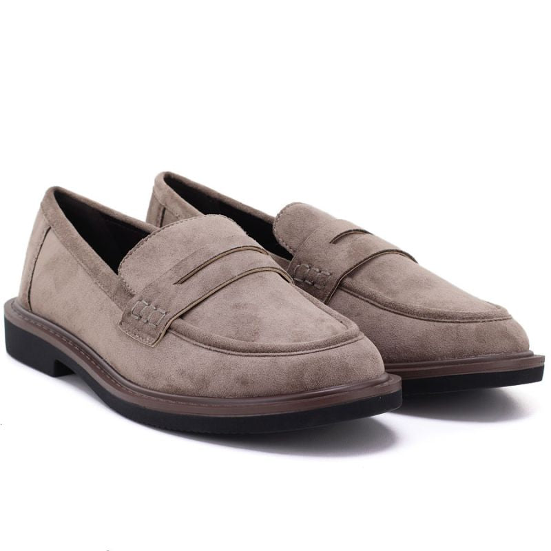 Women's suede lords shoes beige Vinceza 62335