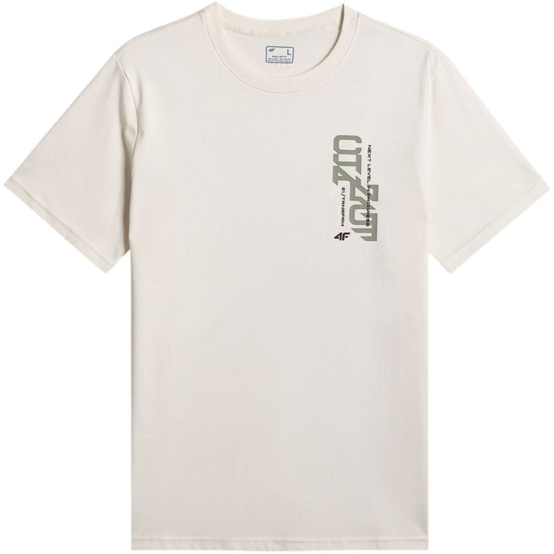 Men's T-shirt 4F M2665 cream 4FWSS26TTSHM2665 12S