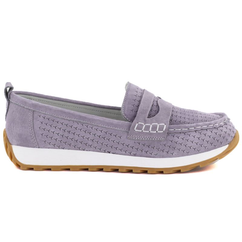 Sergio Leone SP009 Purple Suede Leather Moccasins To be categorized Your Sports Performance
