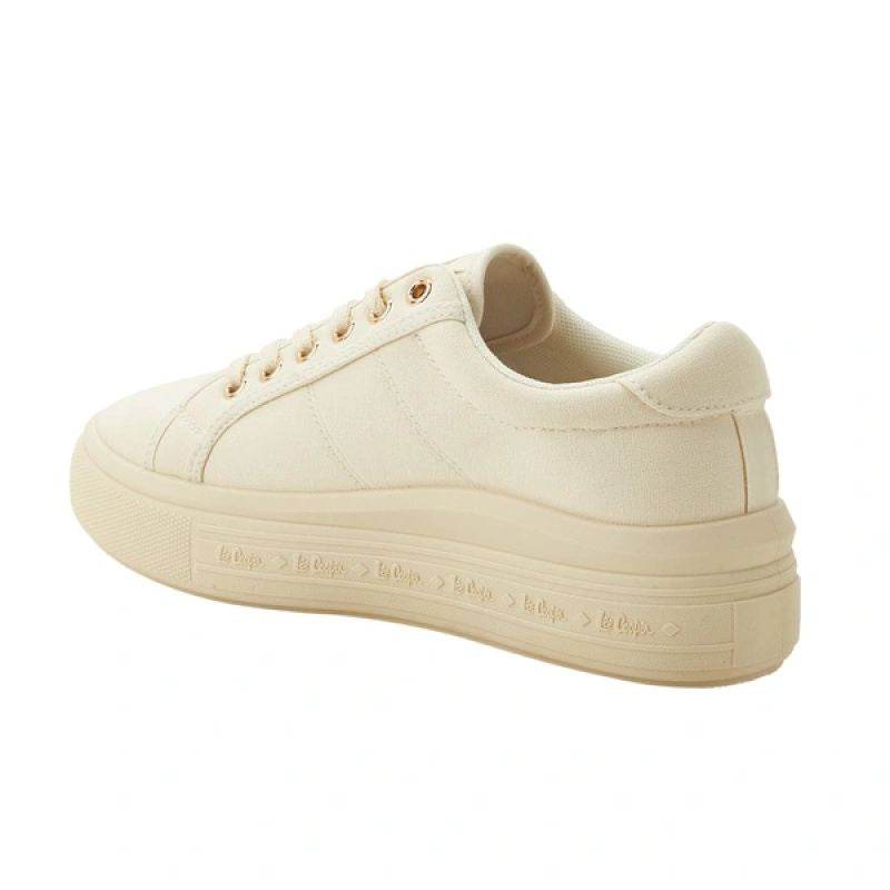 Lee Cooper women's shoes sports sneakers beige platform fashionable Lee Cooper
