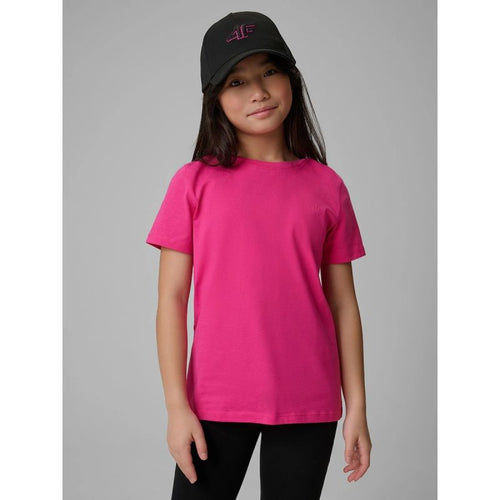 Regular plain girls' T-shirt 4F 4FJRSS26TTSHF3554-12S 4f
