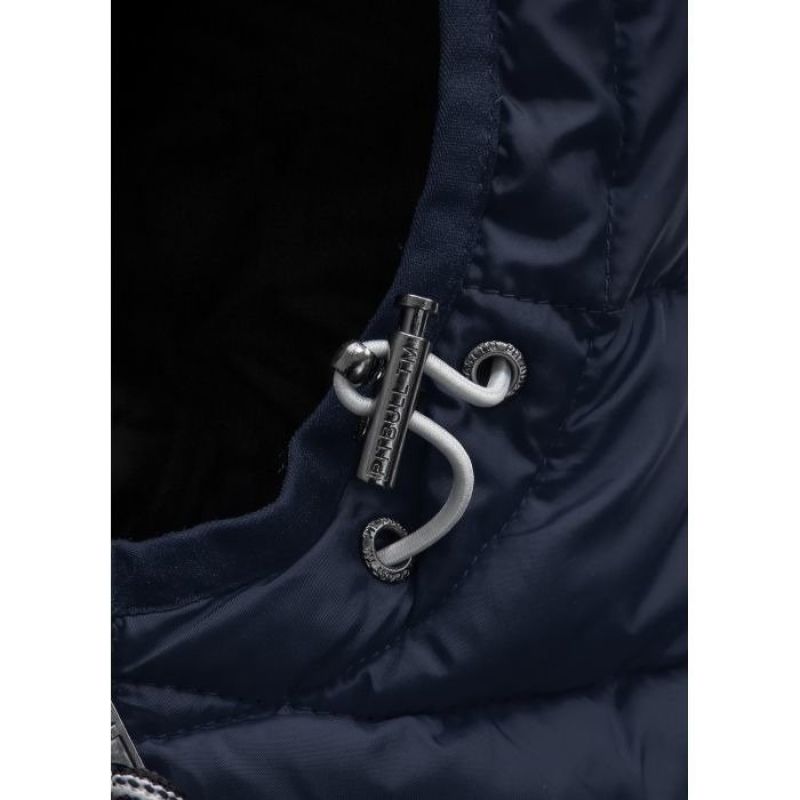 Pit Bull West Coast Padded Seacoast Men's Winter Jacket Navy Blue with Hood Odzież/Odzież na co dzień Your Sports Performance