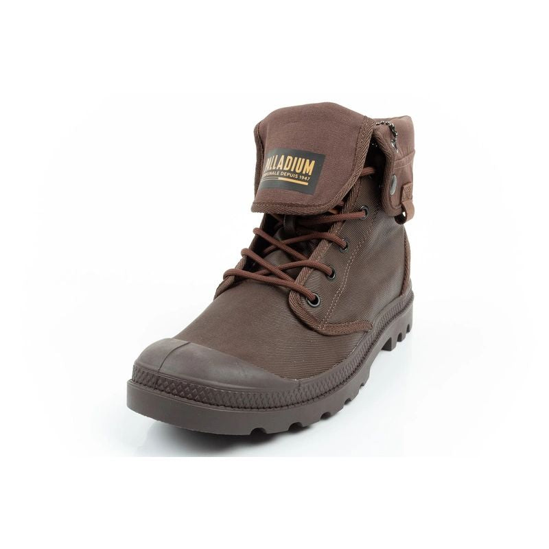Palladium Men's Baggy Coated High Top Sneakers, Fashionable Dark Brown In preparation Your Sports Performance