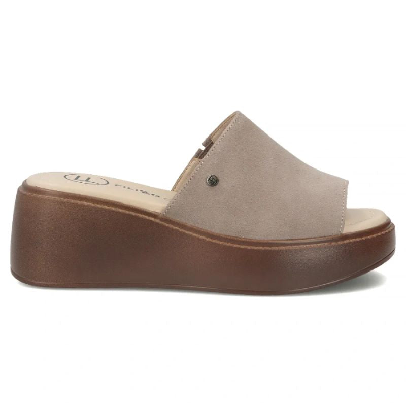 Filippo DK7798 Women's Taupe Leather Slides