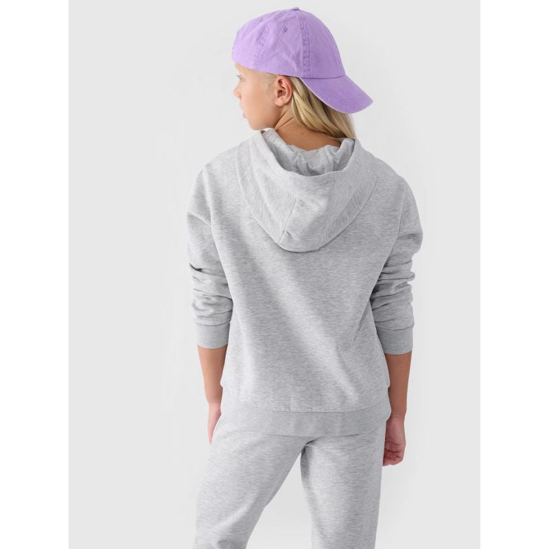 Girls' sweatshirt with hood, open, 4F Junior 4FJWMM00TSWSF1316-27M *Kategoria tymczasowa Your Sports Performance