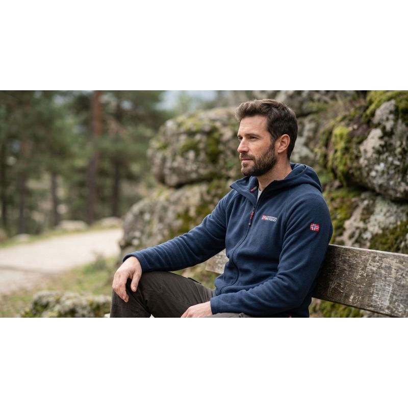 Geographical Norway TUGOOD NAVY DB MEN 233 Men’s Fleece Jacket (WZ3336H/GN-NAVY)