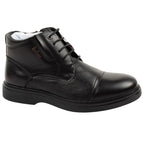 Lee Cooper men's shoes elegant leather black insulated ankle boots