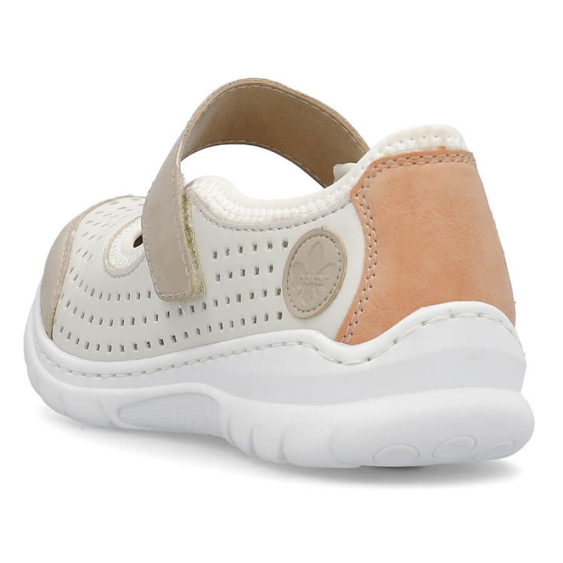 Comfortable Rieker W RKR575A openwork shoes, beige Footwear/Lifestyle/Rieker Your Sports Performance