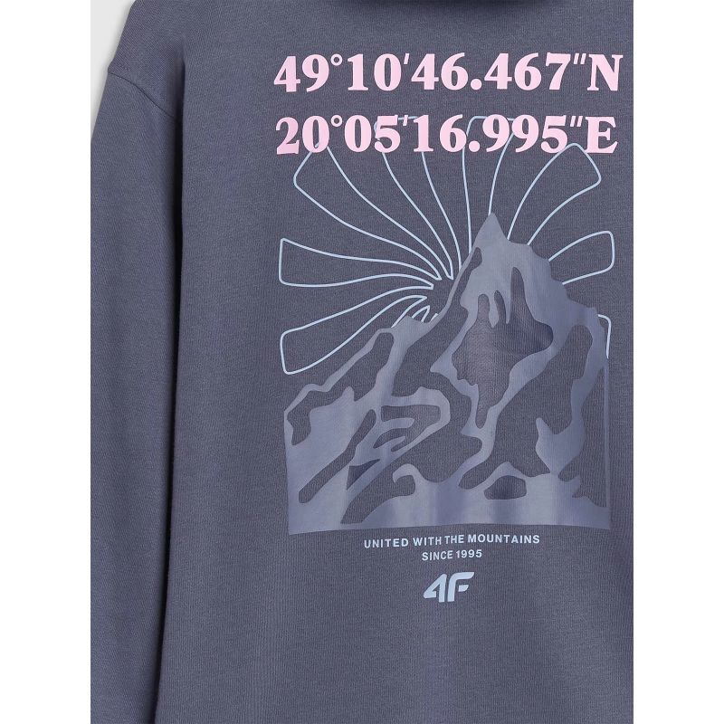 Girls' sweatshirt with a hood, 4F 4FJWSS25TSWSF1482-22S *Kategoria tymczasowa Your Sports Performance