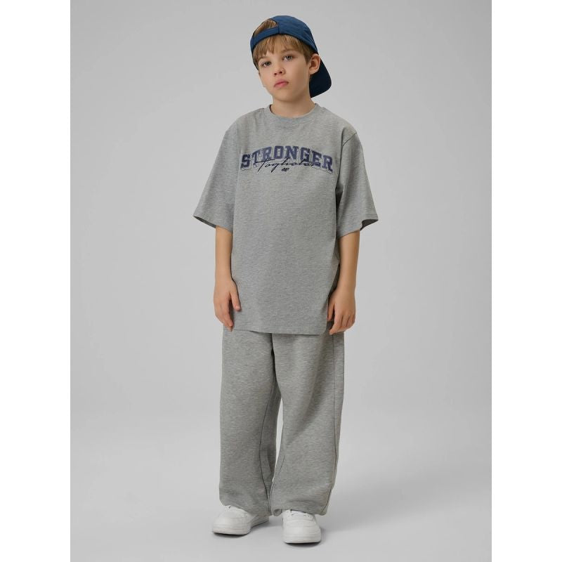 Boy's loose T-shirt with print 4F 4FJRSS26TTSHM3465-27M 4f